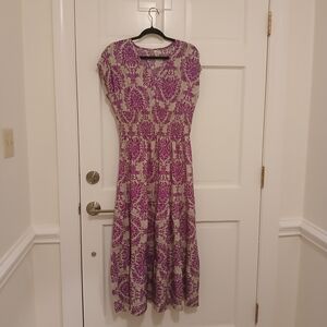 Elegant Purple Floral Women's Dress